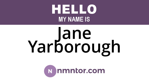 Jane Yarborough