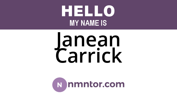 Janean Carrick