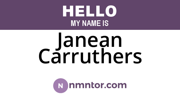 Janean Carruthers