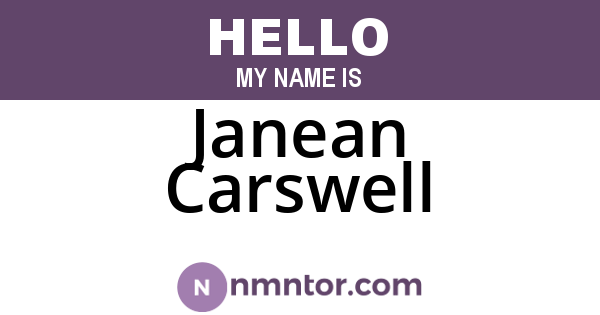 Janean Carswell