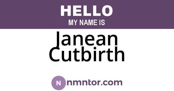 Janean Cutbirth