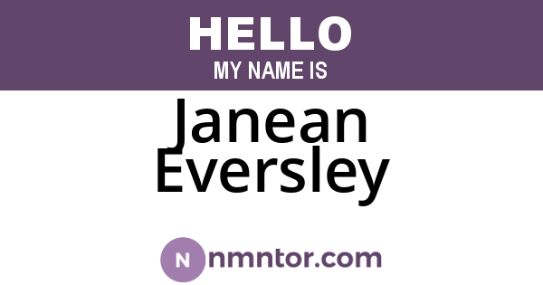 Janean Eversley
