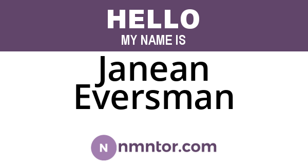 Janean Eversman
