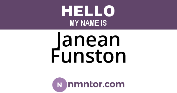 Janean Funston
