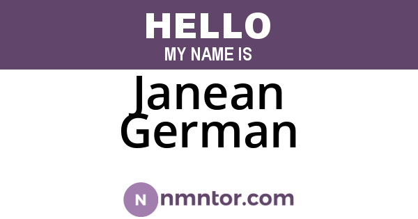 Janean German