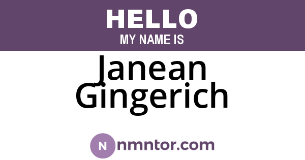 Janean Gingerich