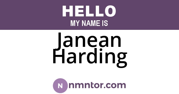 Janean Harding