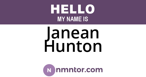 Janean Hunton