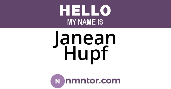 Janean Hupf