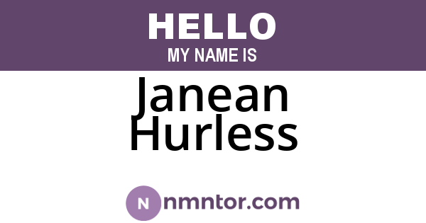 Janean Hurless