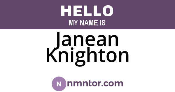Janean Knighton