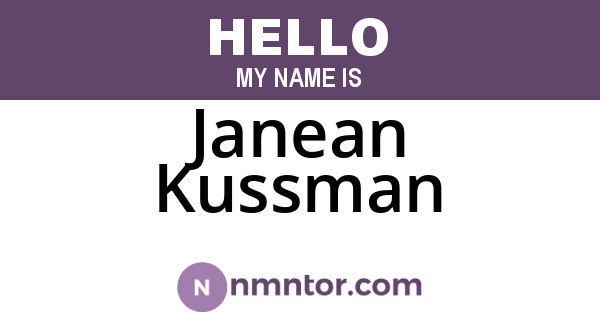 Janean Kussman