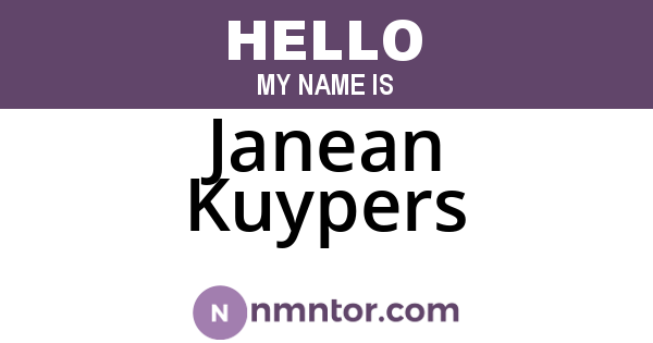 Janean Kuypers
