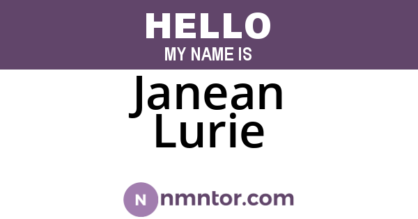 Janean Lurie