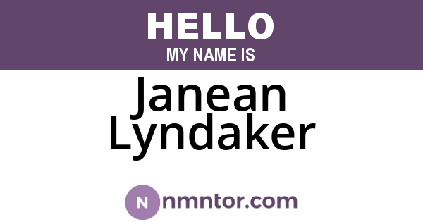 Janean Lyndaker