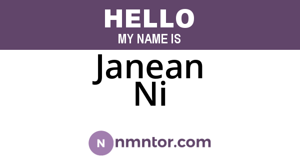 Janean Ni