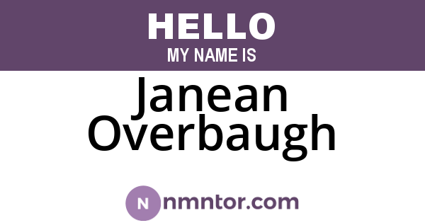 Janean Overbaugh