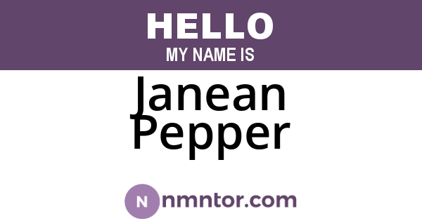 Janean Pepper