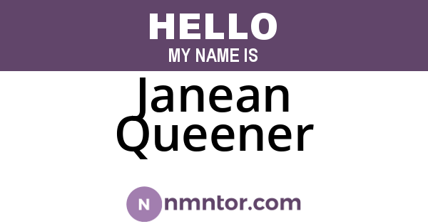 Janean Queener