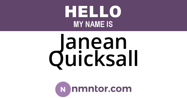 Janean Quicksall