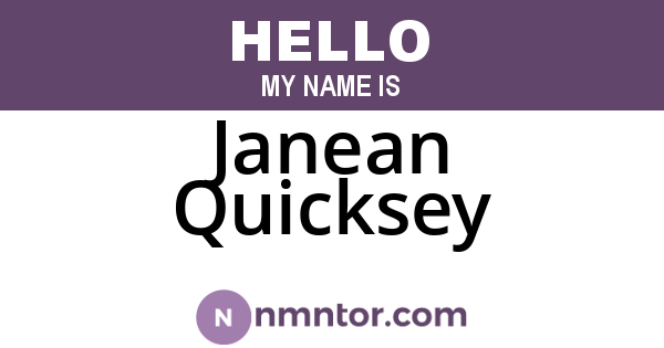 Janean Quicksey
