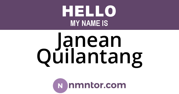 Janean Quilantang
