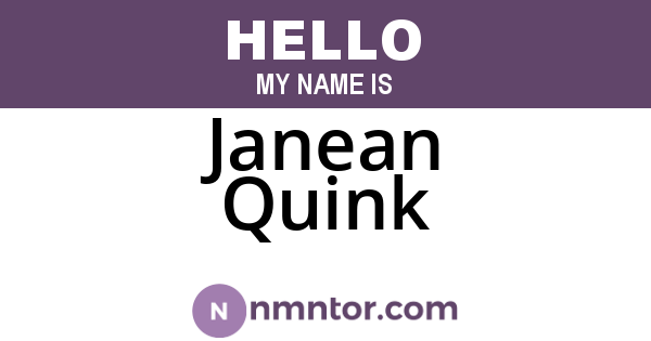 Janean Quink