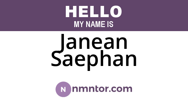 Janean Saephan