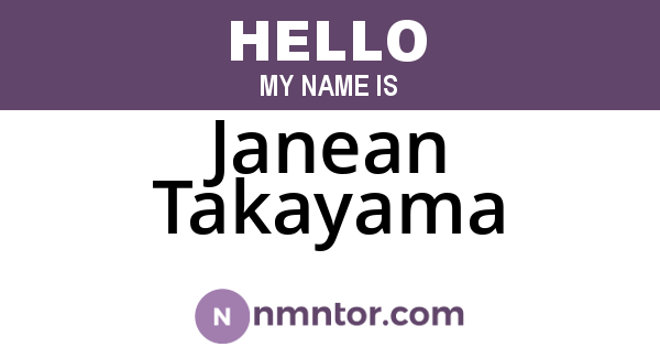 Janean Takayama