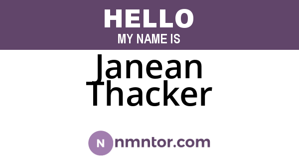 Janean Thacker