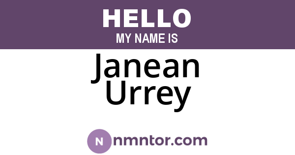 Janean Urrey