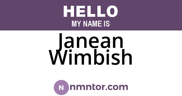 Janean Wimbish