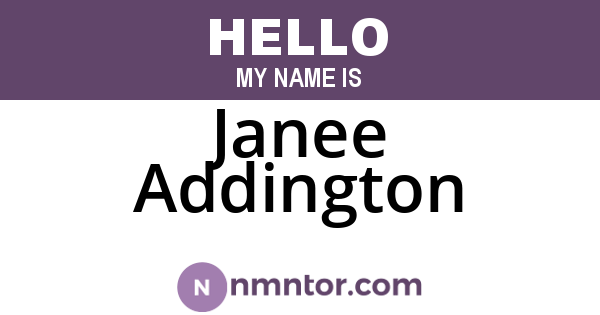 Janee Addington