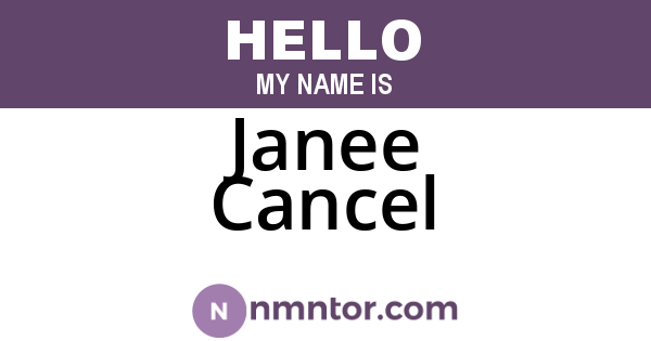 Janee Cancel