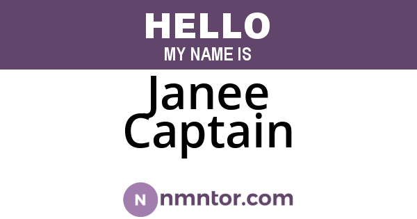 Janee Captain