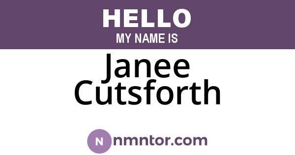 Janee Cutsforth