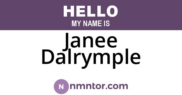 Janee Dalrymple