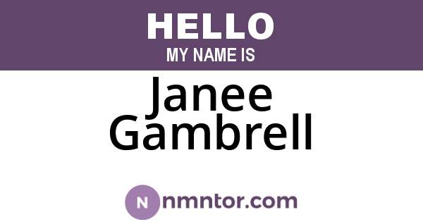 Janee Gambrell