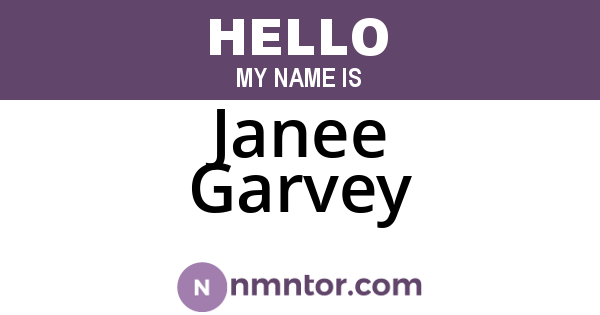 Janee Garvey