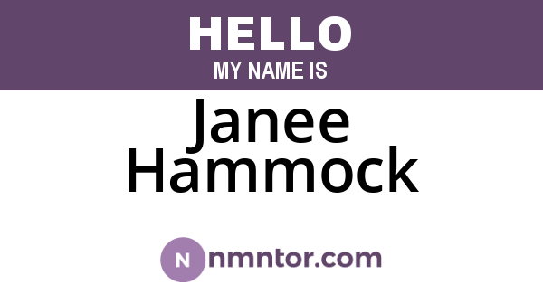 Janee Hammock