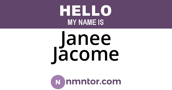 Janee Jacome