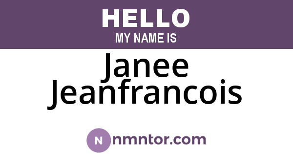 Janee Jeanfrancois
