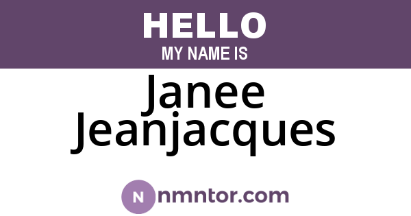 Janee Jeanjacques