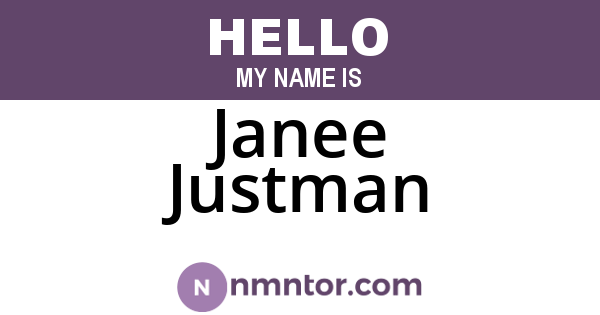 Janee Justman