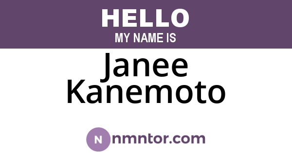 Janee Kanemoto