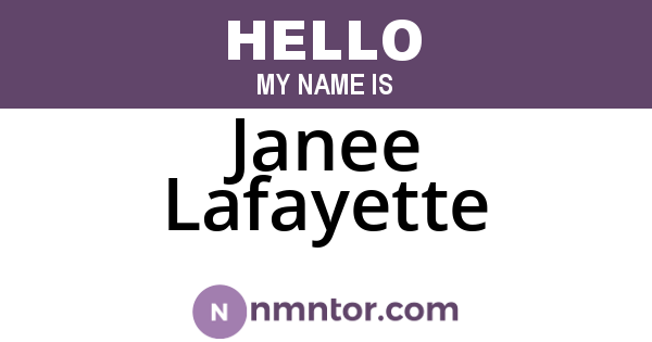 Janee Lafayette