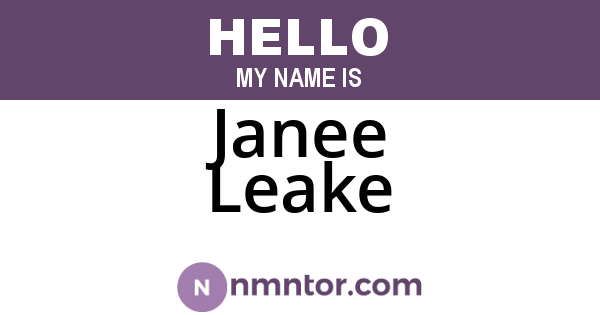 Janee Leake