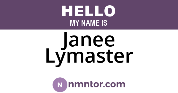 Janee Lymaster