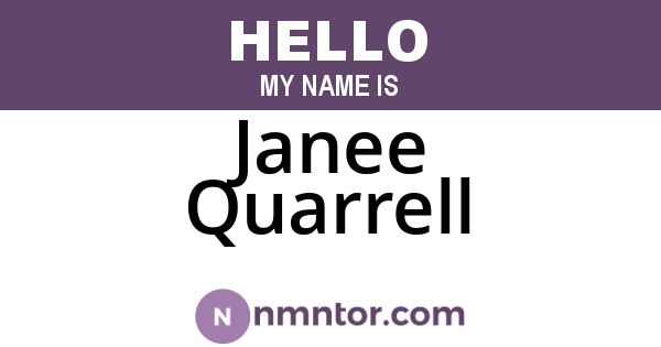 Janee Quarrell
