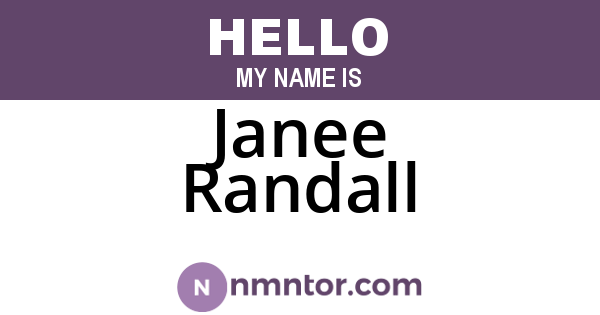 Janee Randall